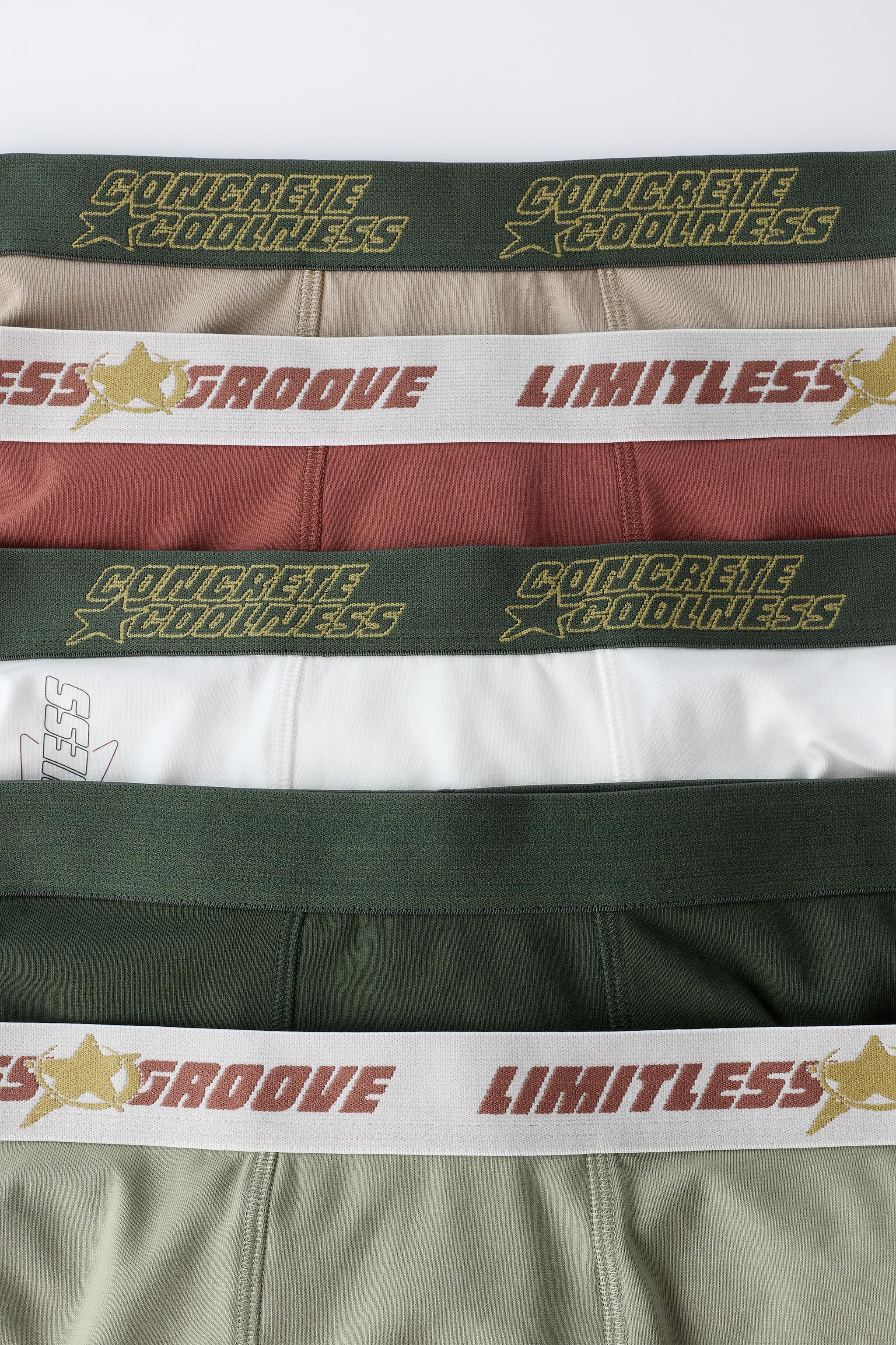 AGES 6-14 / FIVE-PACK OF LOGO BOXERS